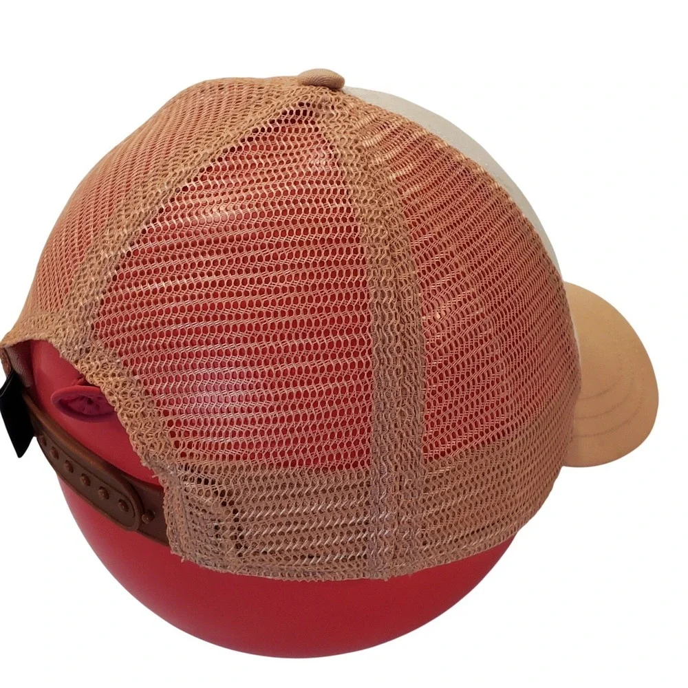 Patagonia Fitz Roy Bison Trucker Hat Tan Beige Mesh‎ Snapback Cap All Size
